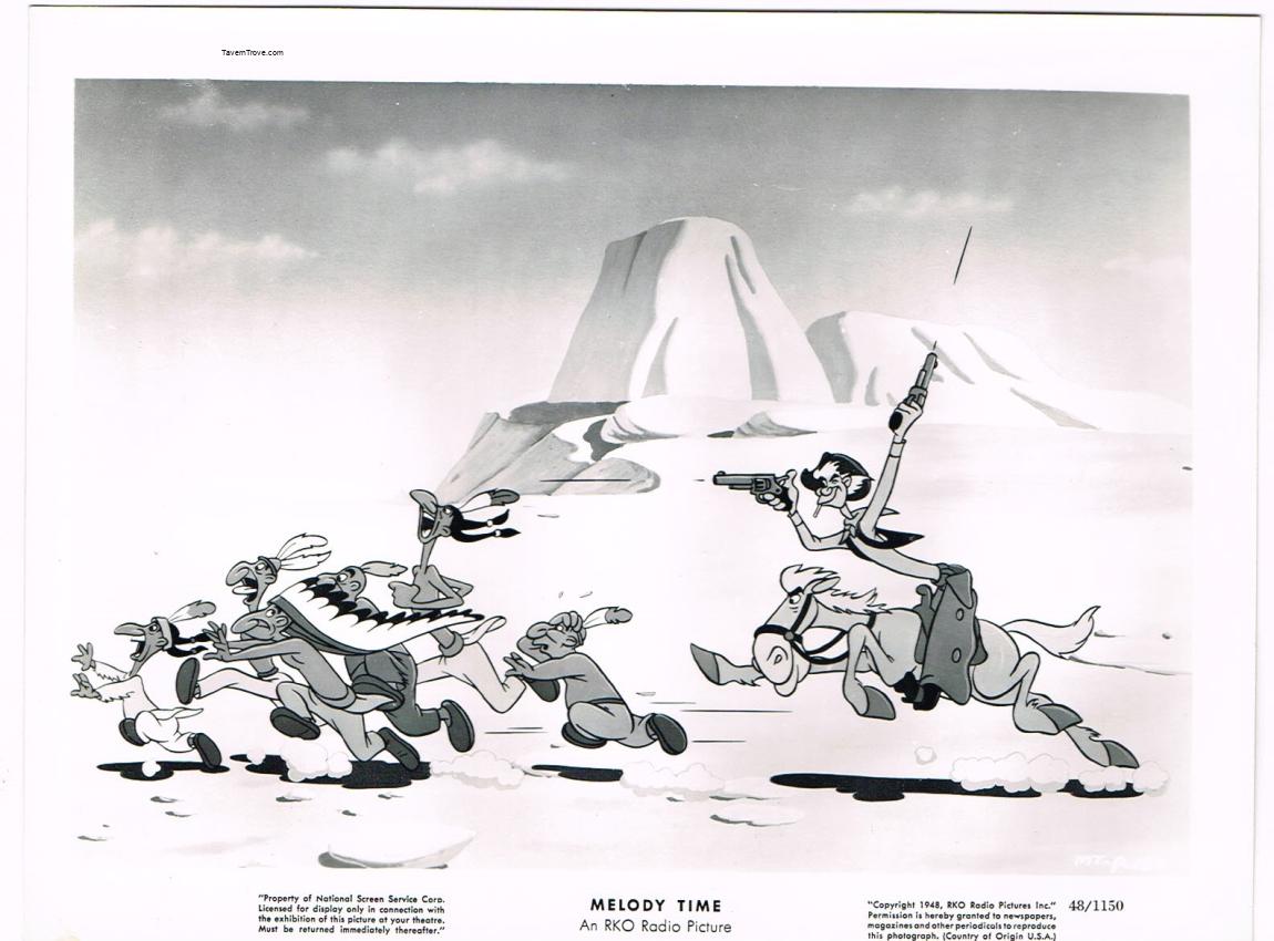 Disney MELODY TIME Pecos Bill Shoots At Indians 8x10 Press Movie Photo