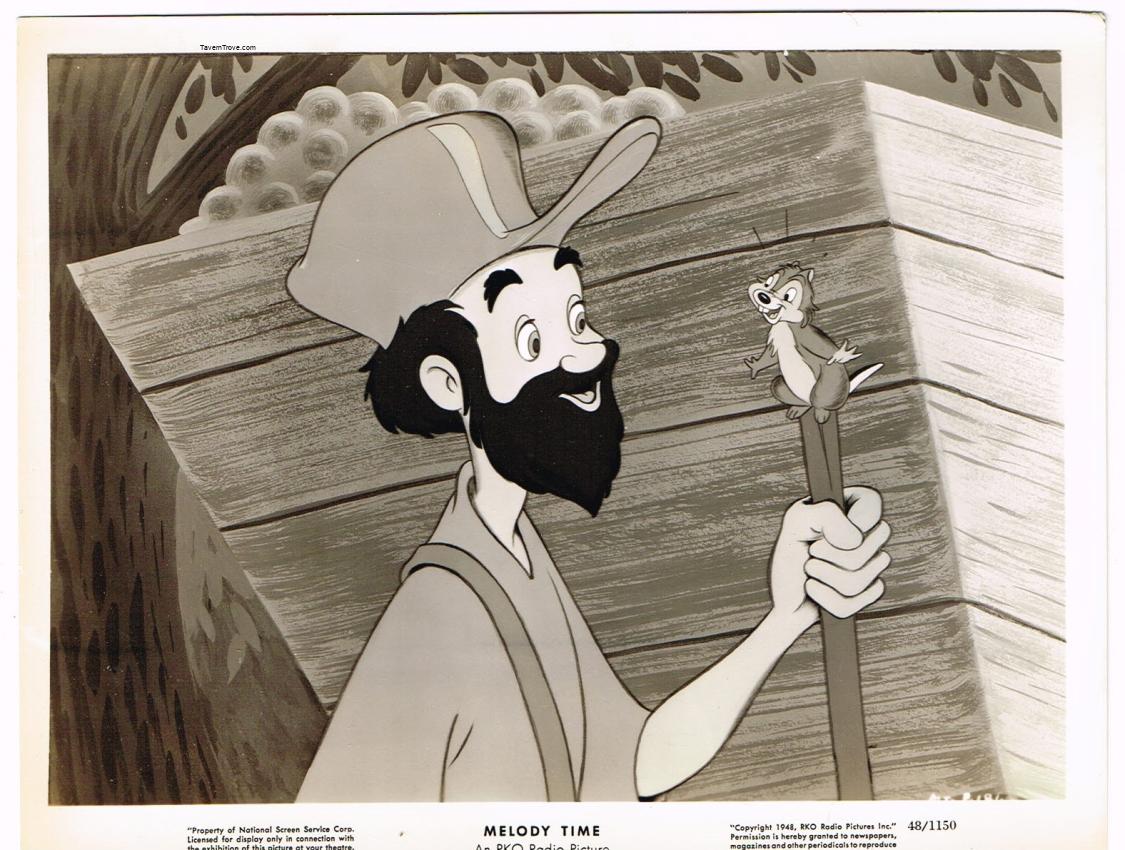 Disney Melody Time Johnny Appleseed & Chipmonk 8x10 Press Movie Photo