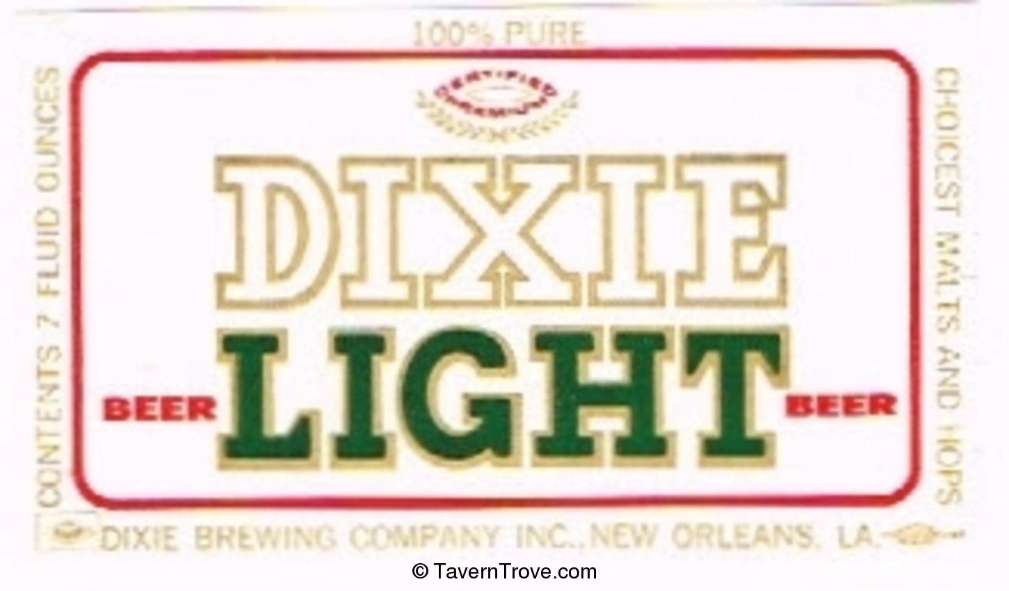 Dixie Light Beer 