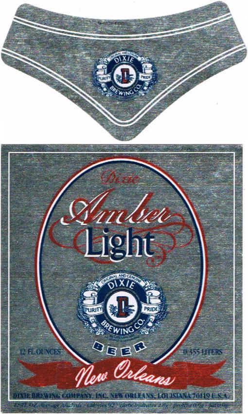 Dixie Amber Light Beer