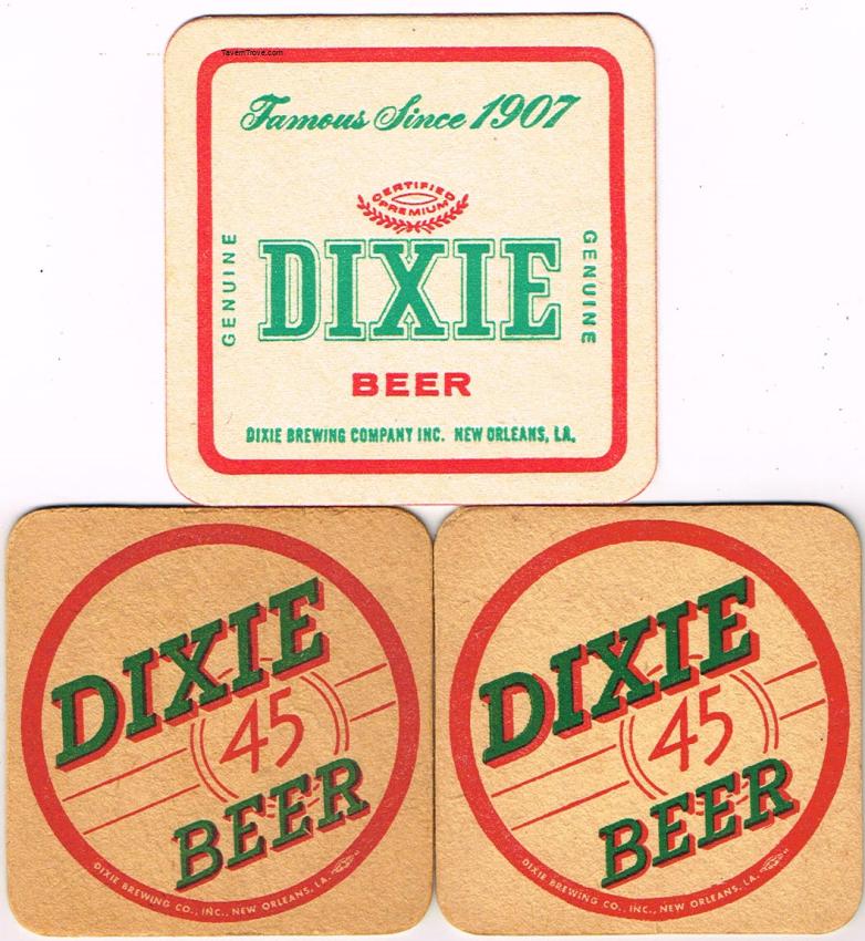 Dixie Beer Coasters lot of THREE
