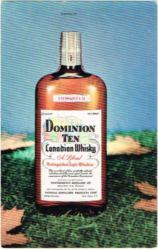 Dominion Ten Candian Whisky