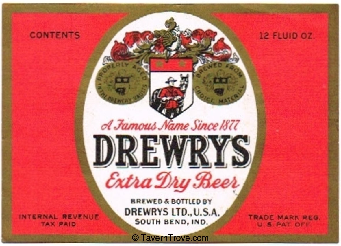 Drewrys Extra Dry Beer 