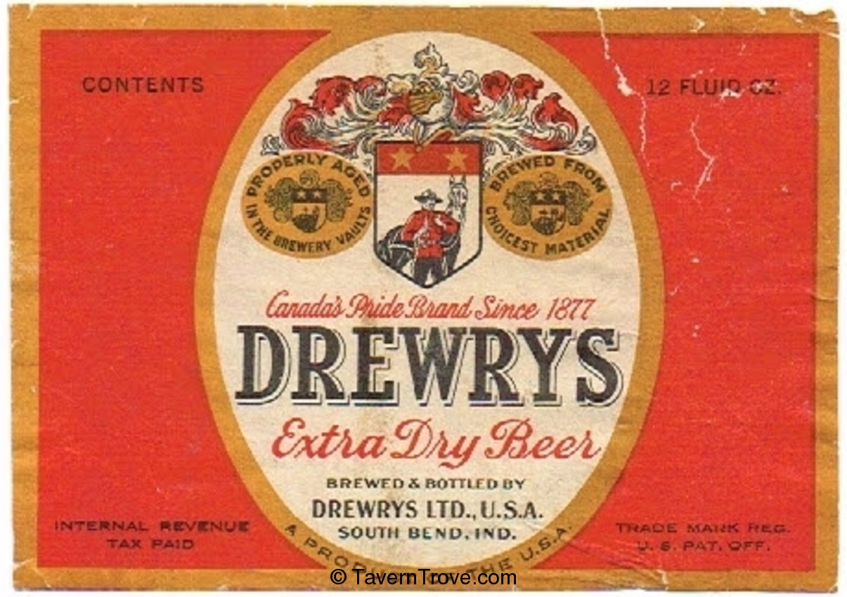 Drewrys Extra Dry Beer 