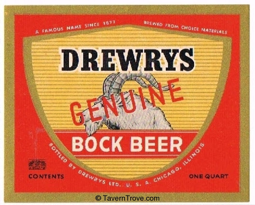 Drewrys Genuine Bock Beer 