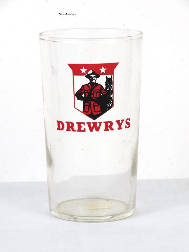 Drewrys Beer 4¼ inch ACL Glass Terre Haute Indiana