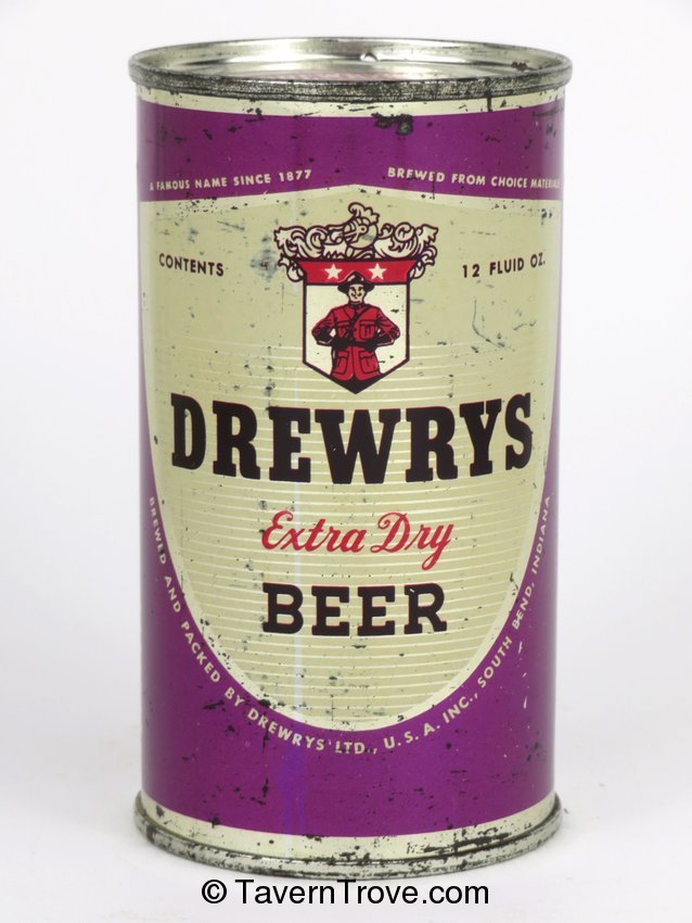 Drewrys Extra Dry Beer Square Face/Round Face