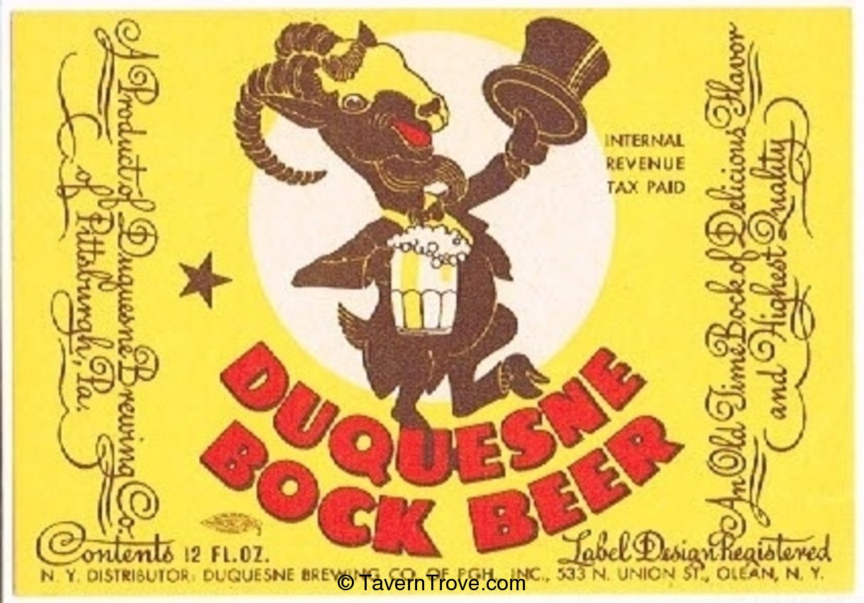 Duquesne Bock Beer