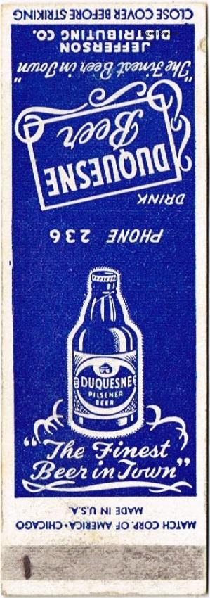 Duquesne Pilsener Beer Dupe