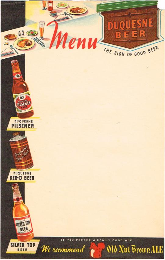 Duquesne Pilsener Beer/Old Nut Brown Ale