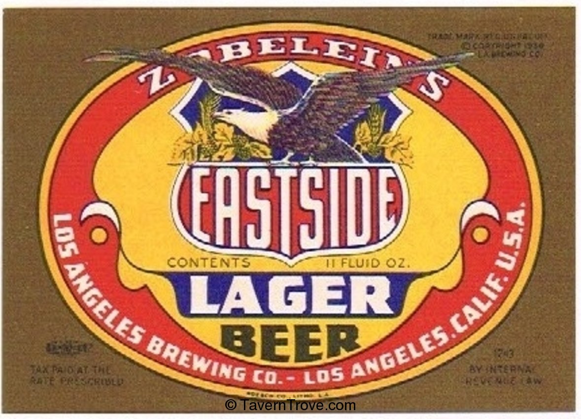 Zoblein's Eastside Lager Beer