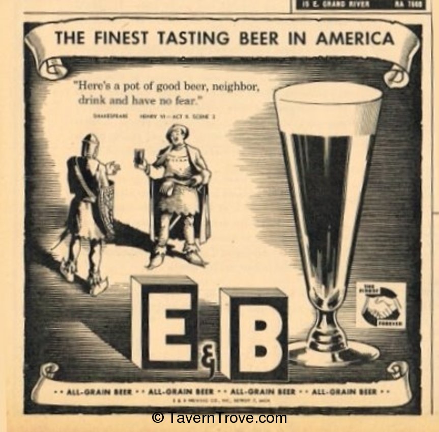 E&B Light Lager Beer