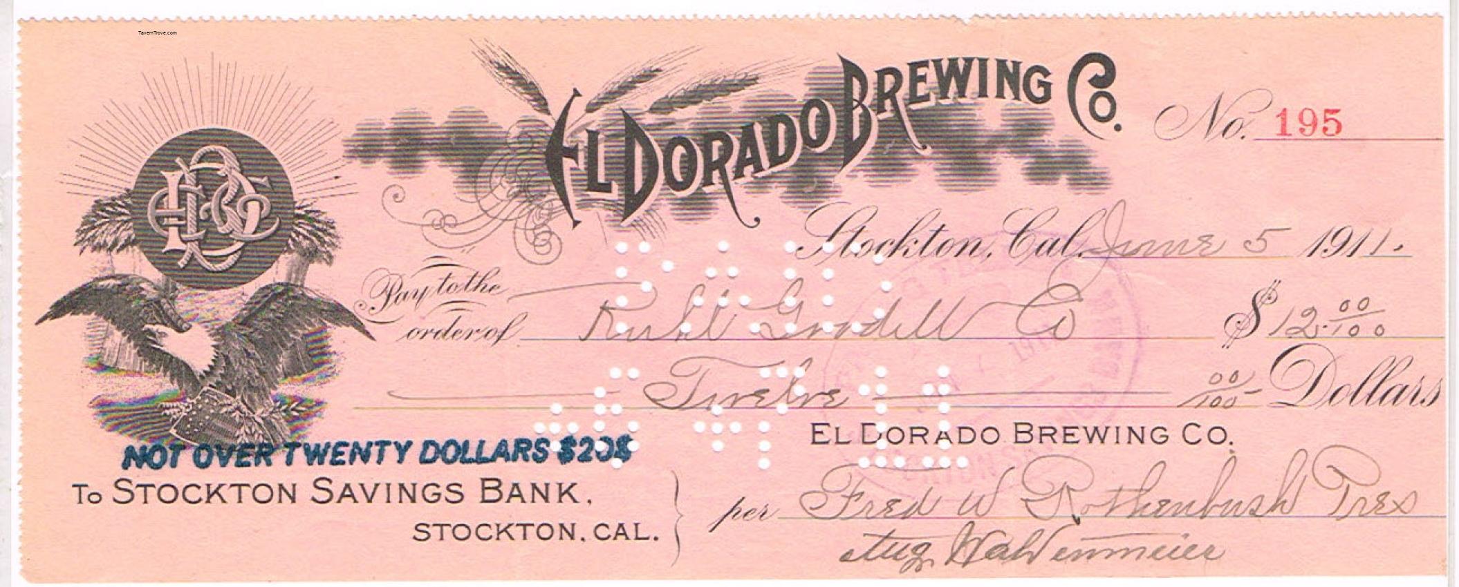 El Dorado Brewing Co. Company Check