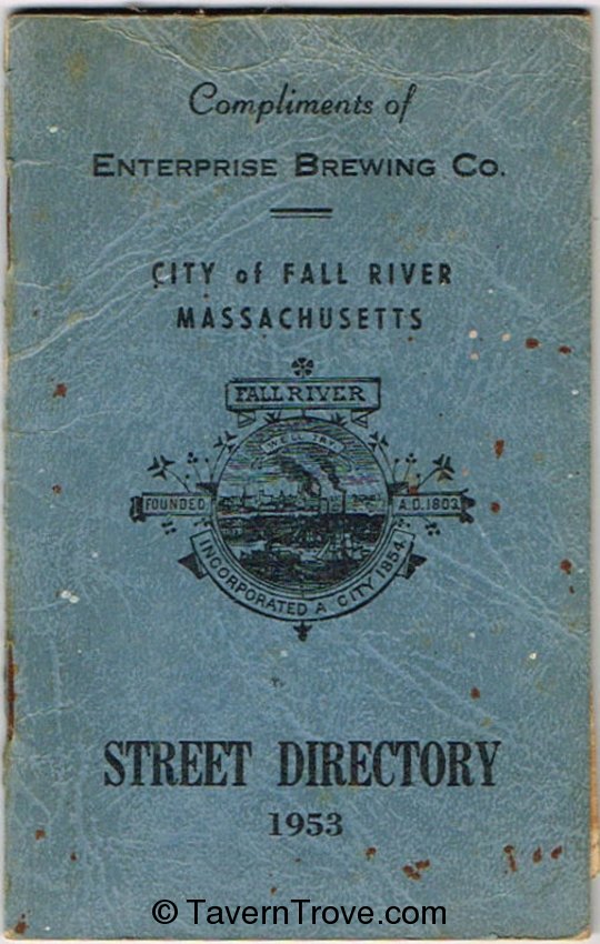 Enterprise Brewing Co. Street Map & Directory 1953