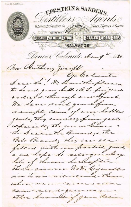 Eppstein & Sanders (Agents for Seipp of Chicago)