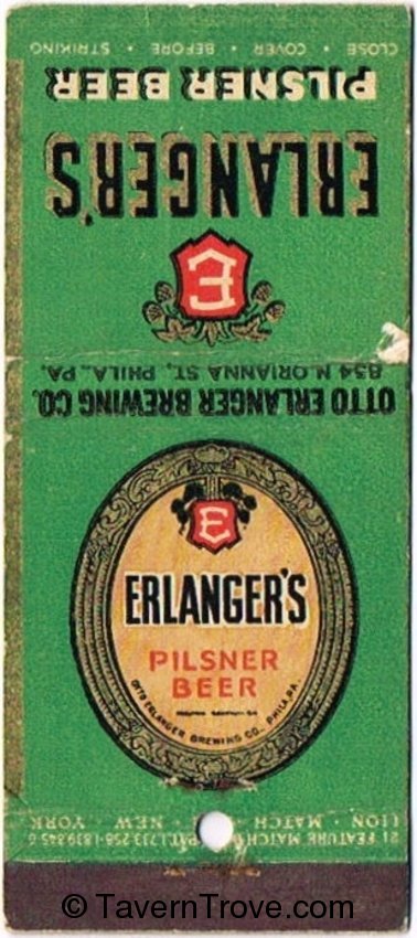 Erlanger's Pilsener Beer