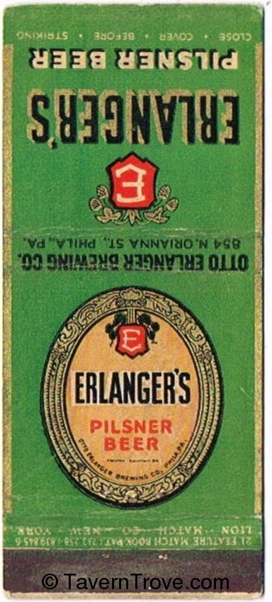 Erlanger's Pilsener/Perone Beer