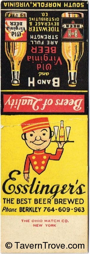 Esslinger's/B and H/Old Virginia Beer (sample) Dupe