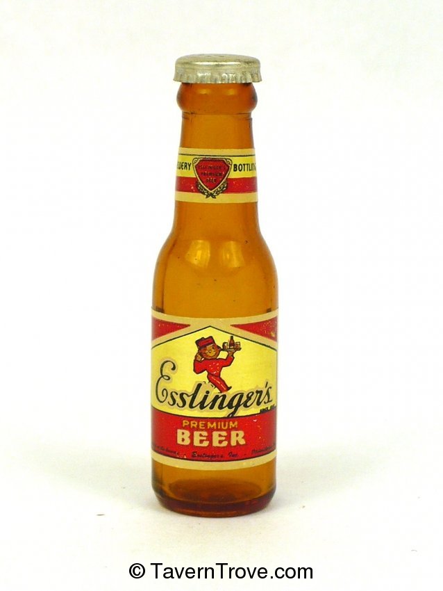 Item #82334 1949 Esslinger’s Premium Beer salt shaker Mini Bottle MINI