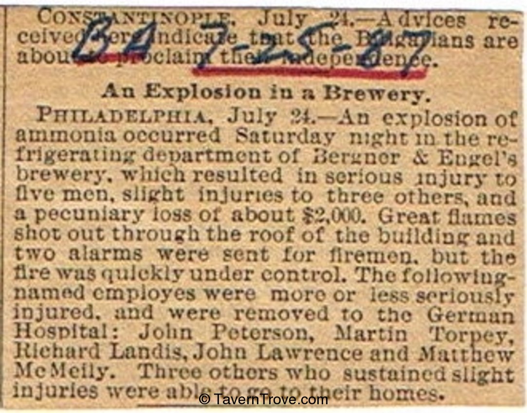 Explosion At A Brewery