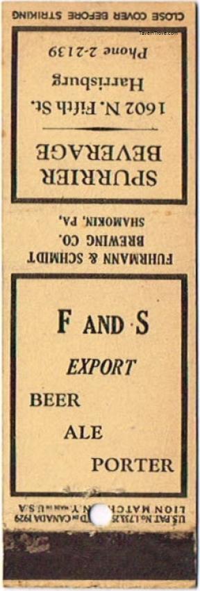 F & S Export Beer/Ale/Porter