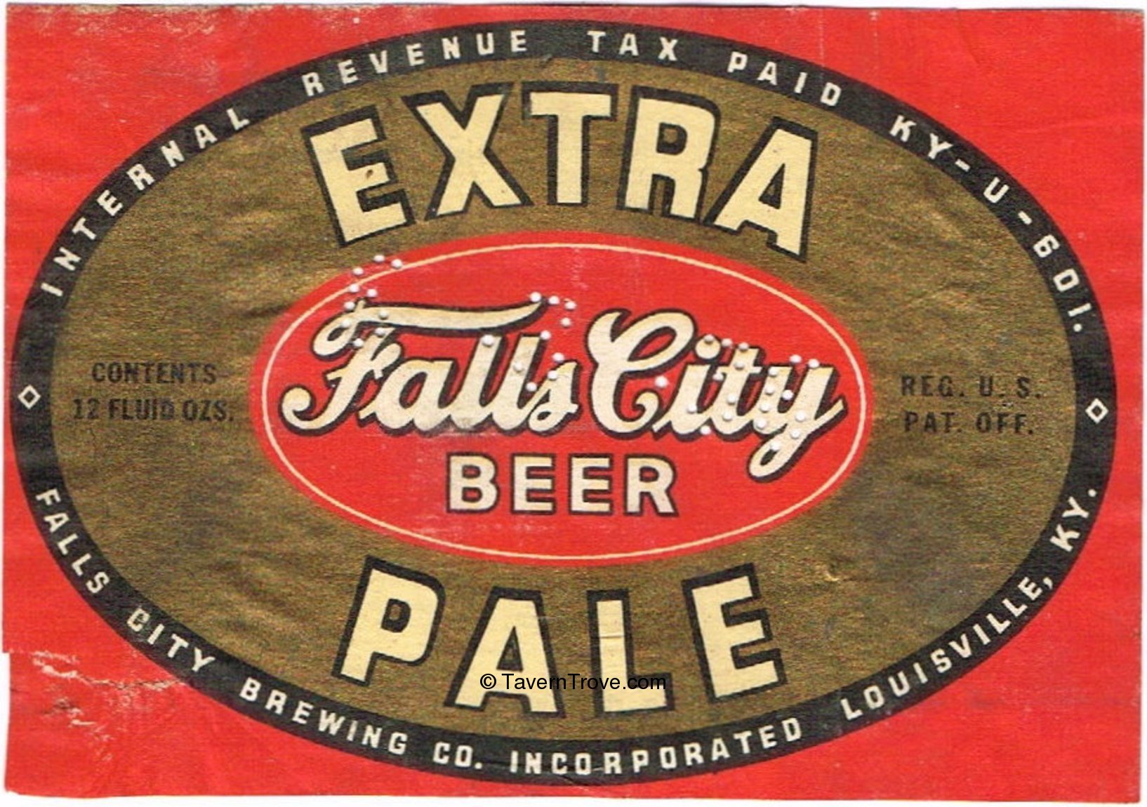 Item 37105 1936 Falls City Beer Label ES3417