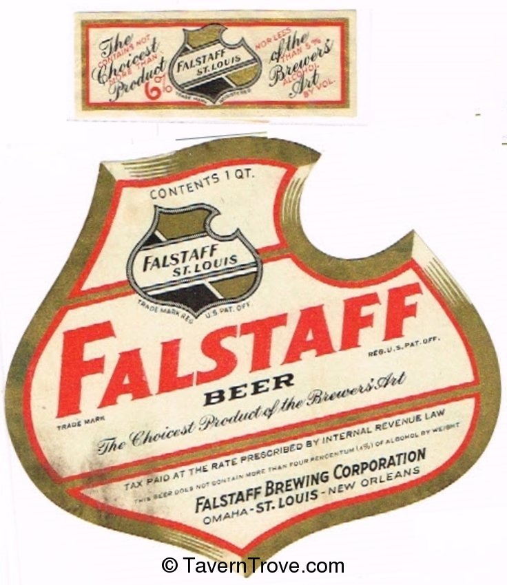 Item 64433 1935 Falstaff Beer Label CS1316