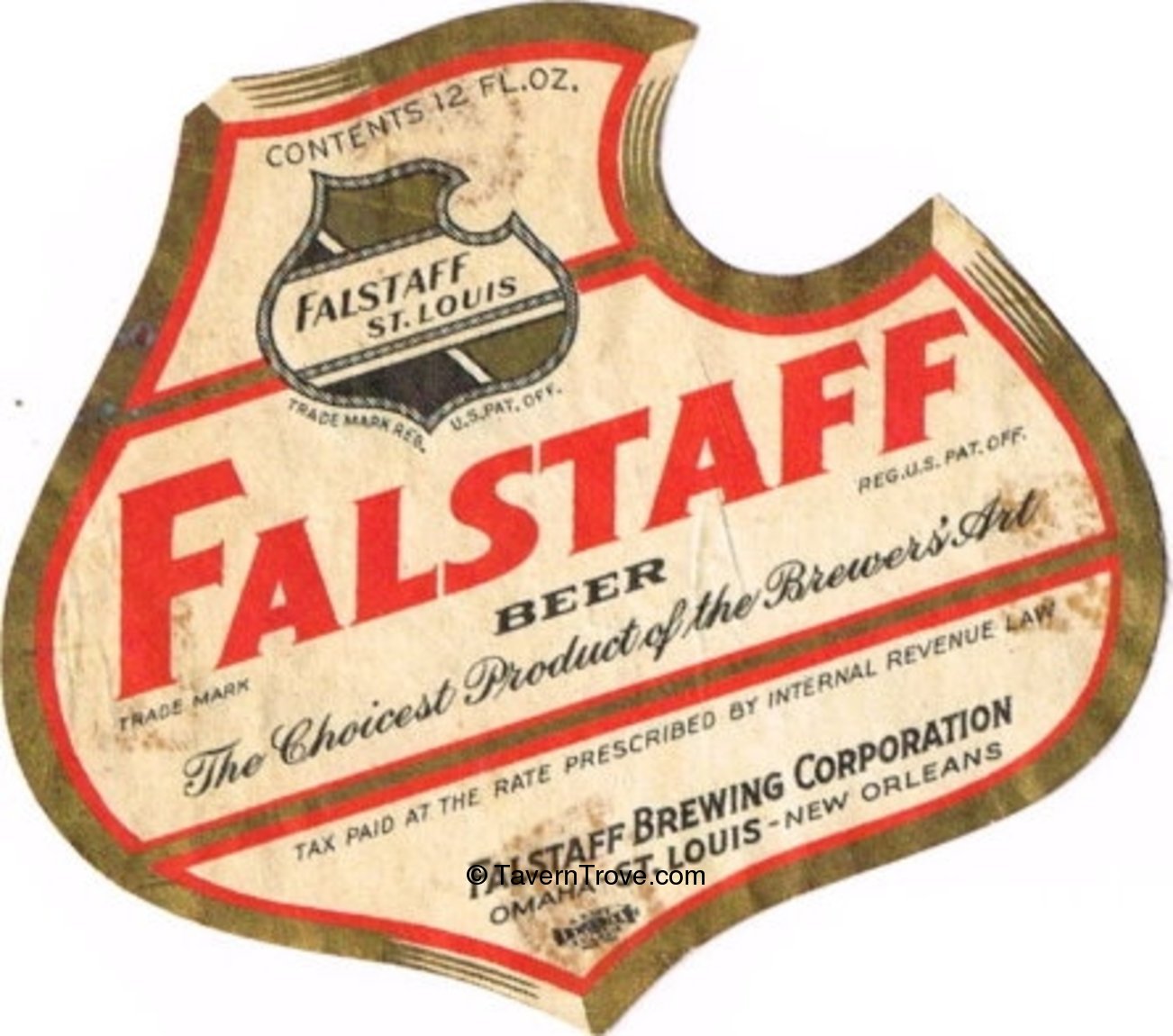 Vintage Falstaff Beer Label Magnet – 1940's Design – Perfect For Man Cave, Toolbox, Or Fridge
