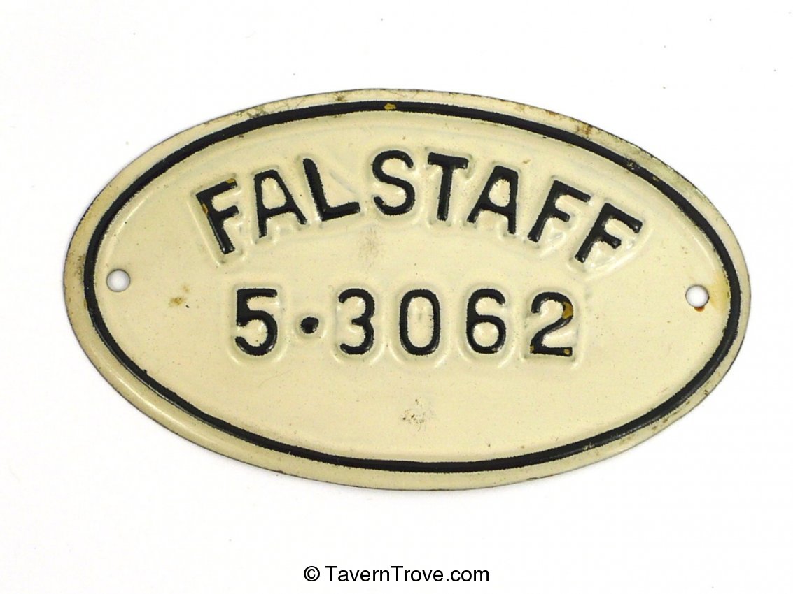 Falstaff Beer metal tag