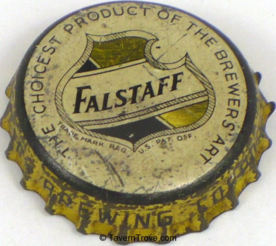Falstaff Beer (metallic gold & cream)