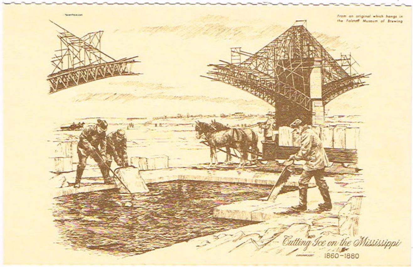 Falstaff Beer Cutting Ice on the Mississippi