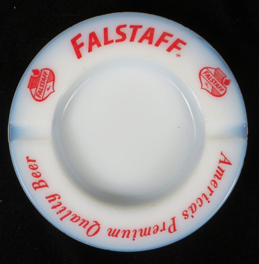Falstaff Beer Milk Glass