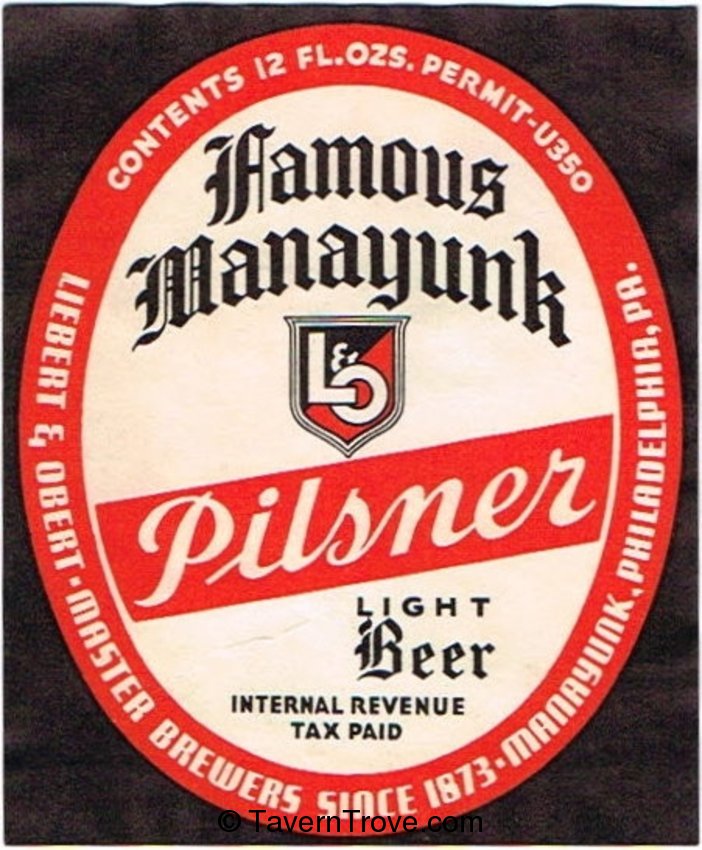 Famous Manayunk Pilsner Beer