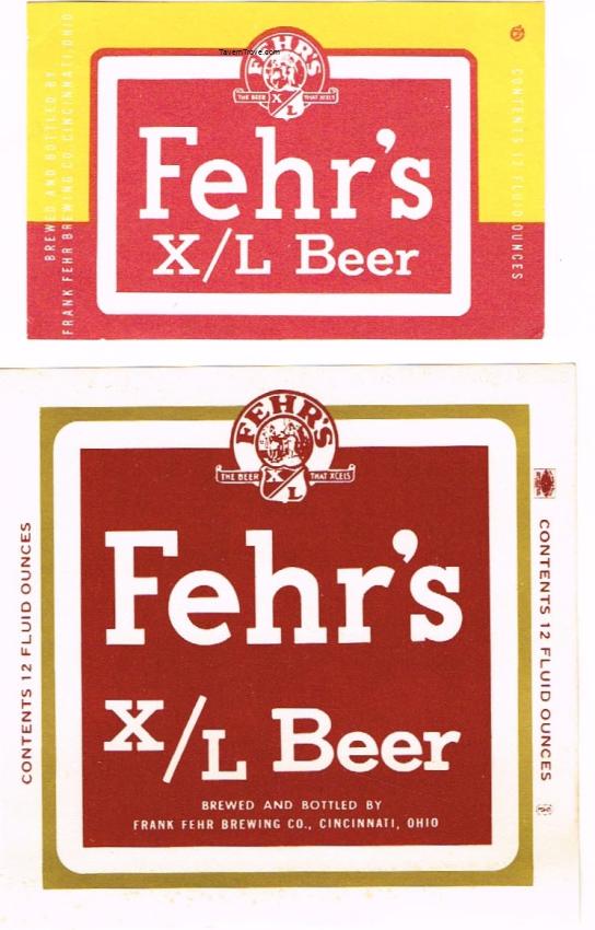 Fehr's X/L Beer lot of Two