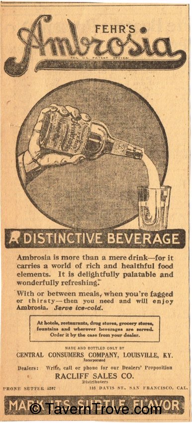 Fehr's Ambrosia Beverage