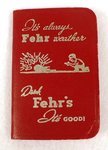 Fehr's Beer 1952 Bowling score book