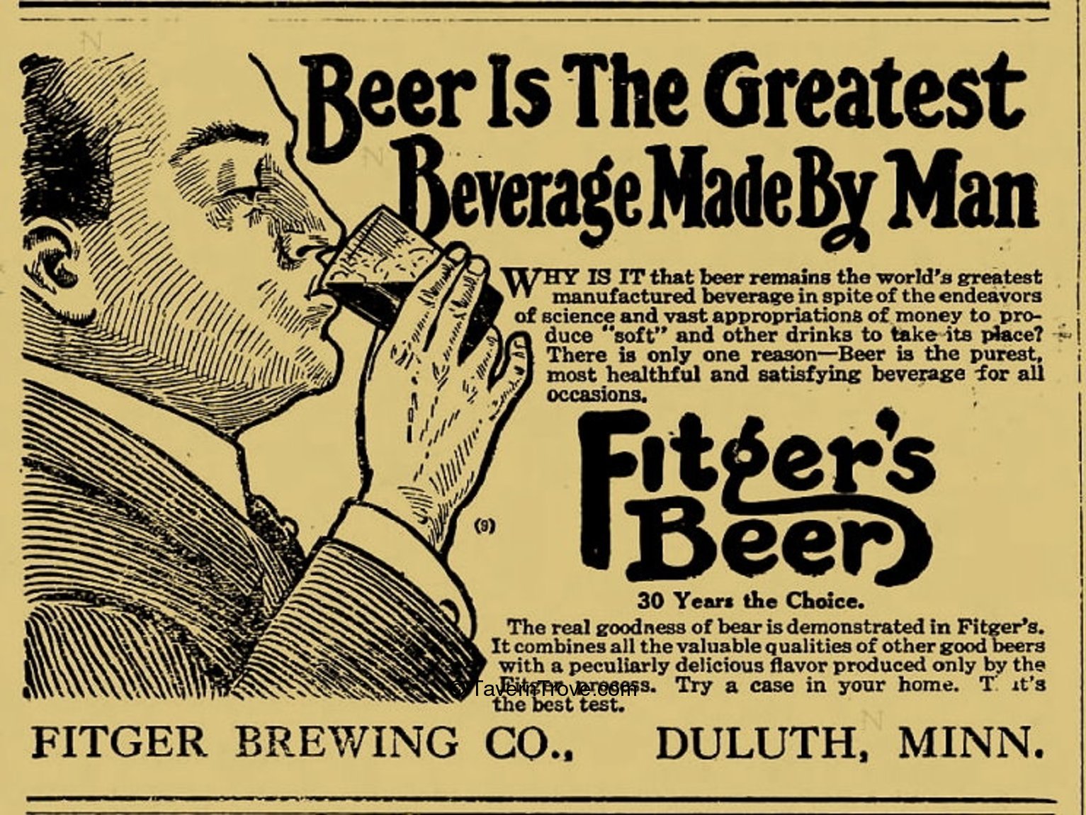 Item #41713 1914 Fitger's Beer Paper Ad