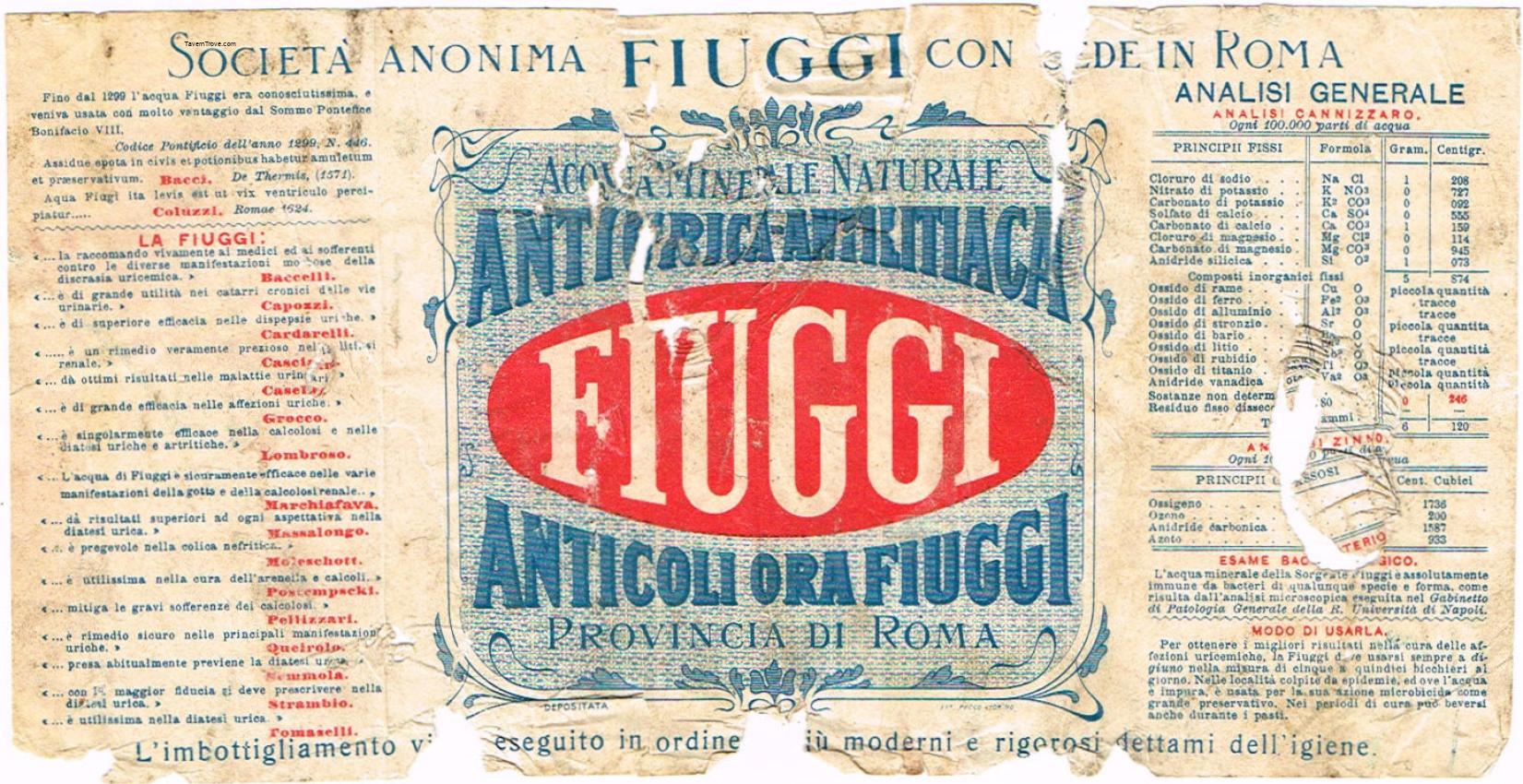 Fiuggi Medicinal Miineral Water Rome Italy