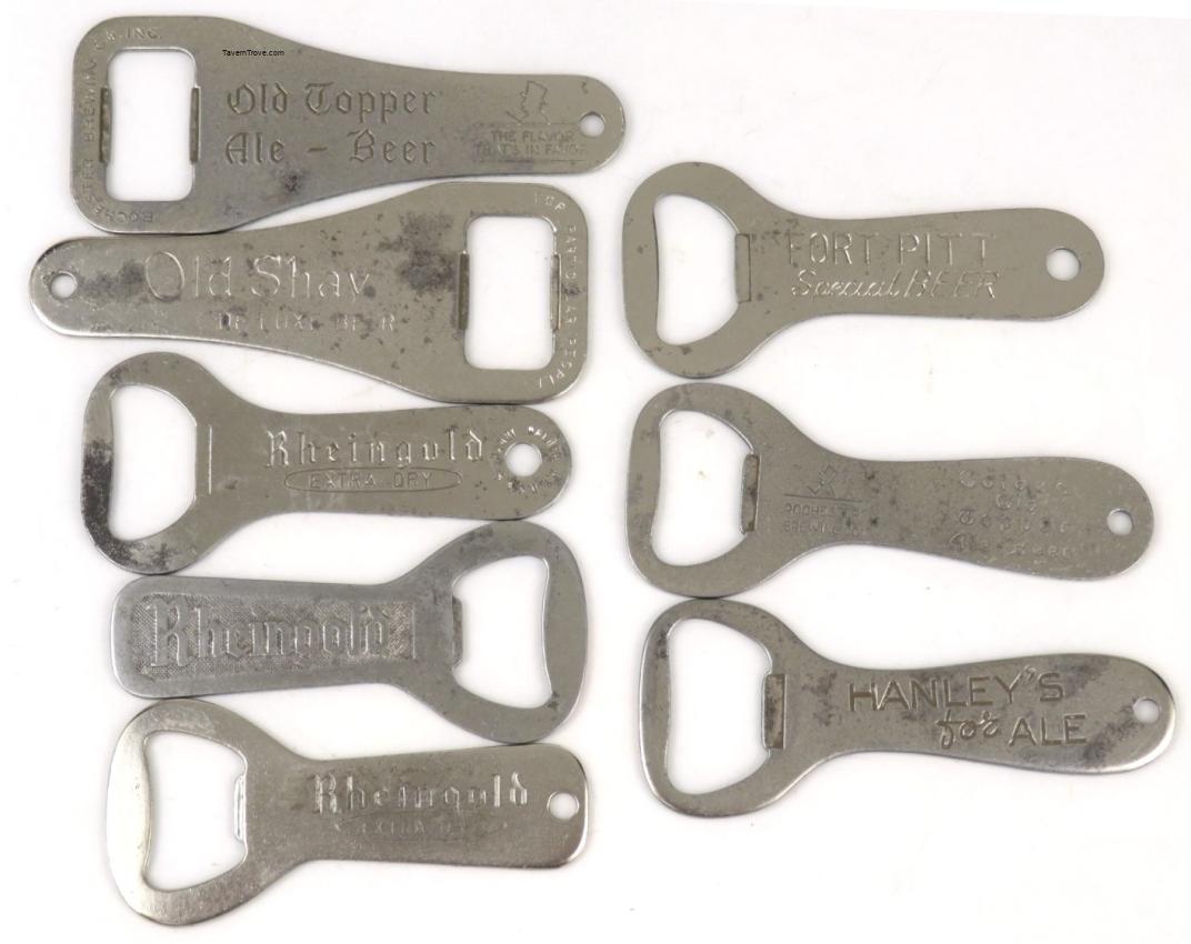 Flat Beer Bottle Openers lot of EIGHT