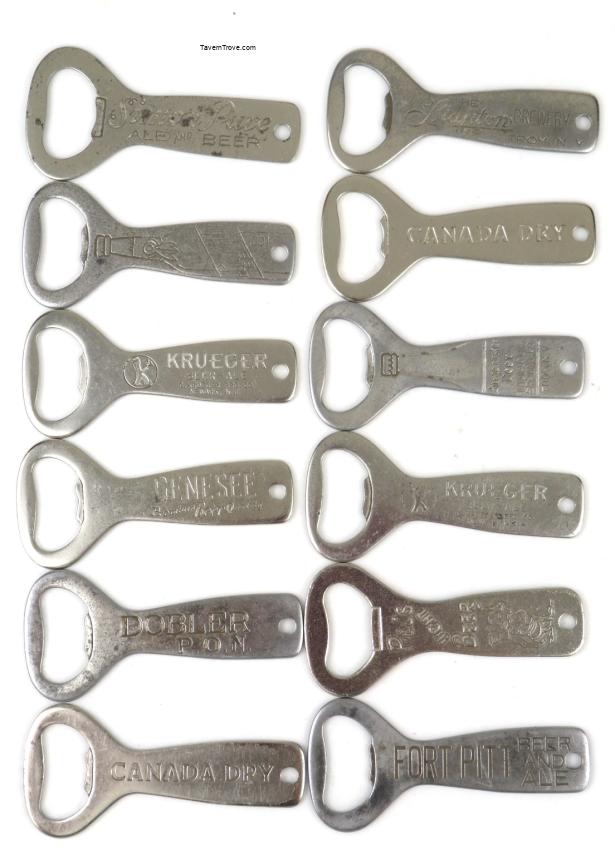 Flat Beer Bottle Openers lot of TWELVE