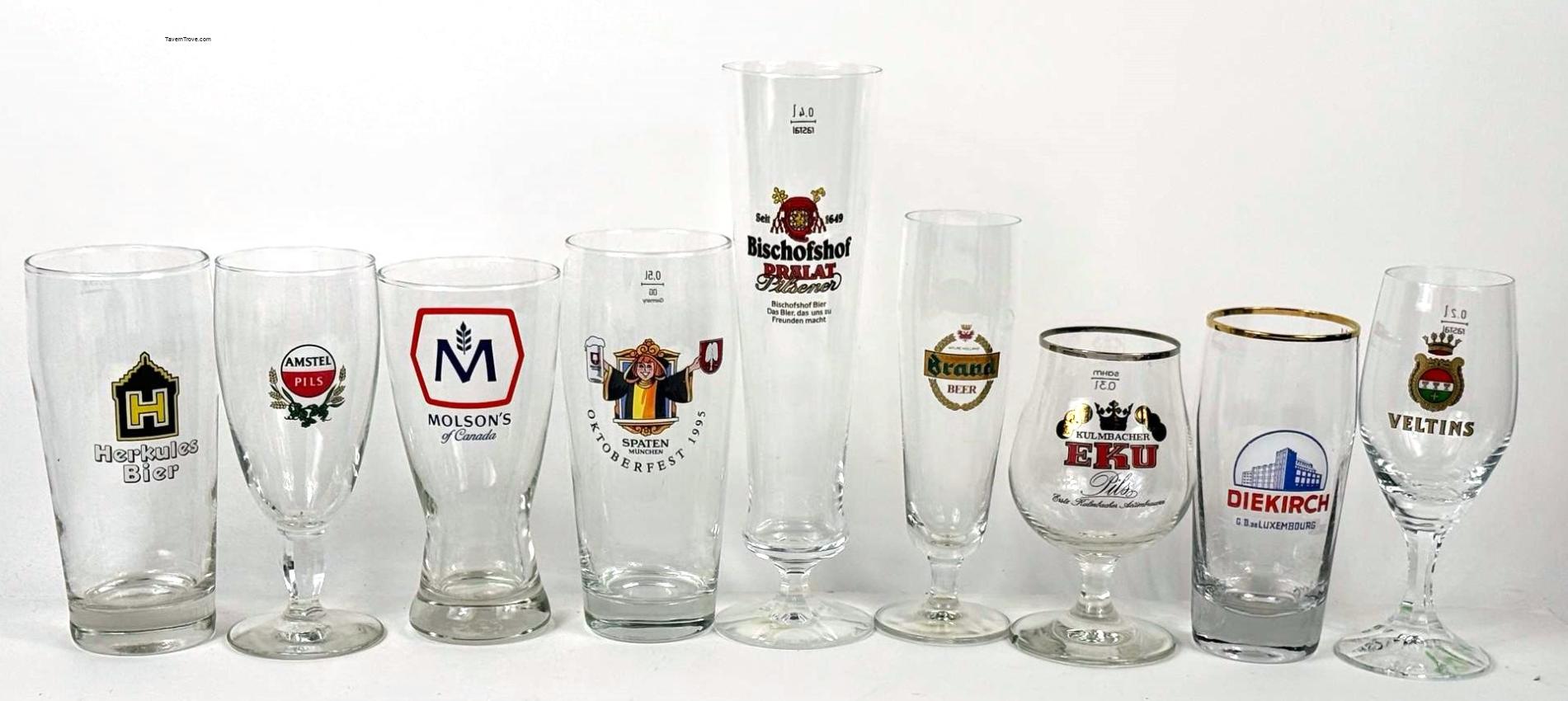 Foreign Beer lot of Nine Bischofshof Diekirch+