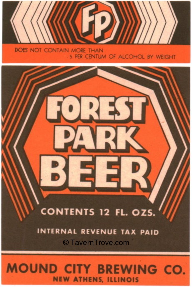 Item 27587 1937 Forest Park Beer Label IL8913