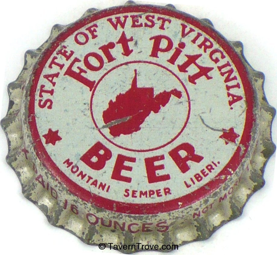 Fort Pitt Beer ~WV 16oz Tax