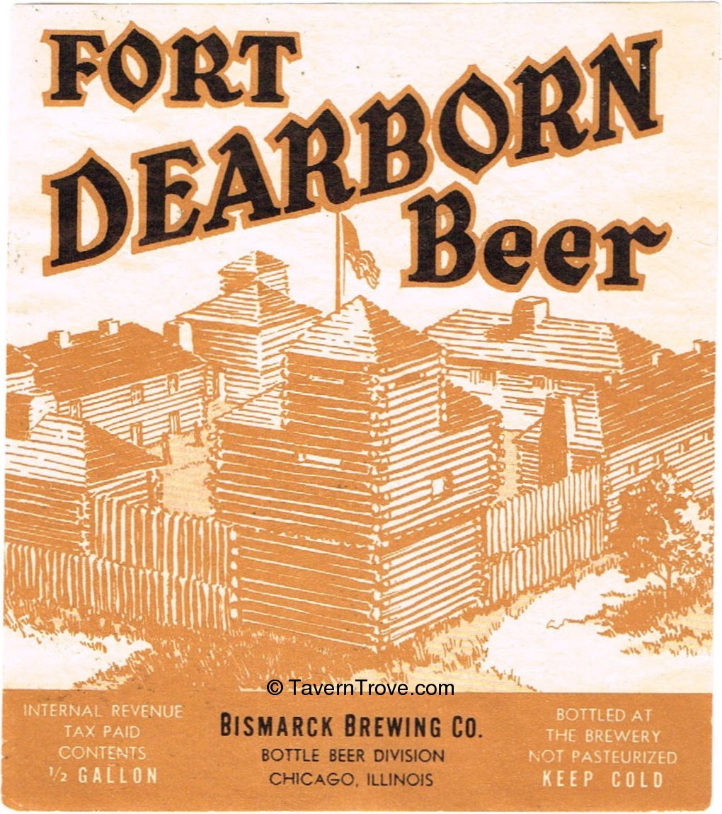 Item 36748 1938 Fort Dearborn Beer Label IL1815