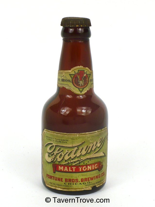 Item 91796 1913 Fortune Malt Tonic Paper Label Bottle
