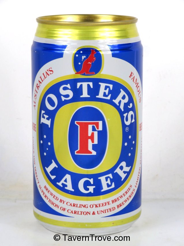 Foster's Lager V1 750ml Beer Can Australia/Molson Canada