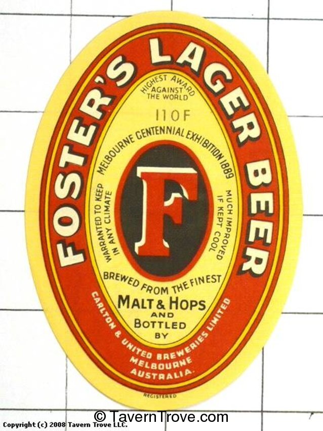 Foster's Lager Beer