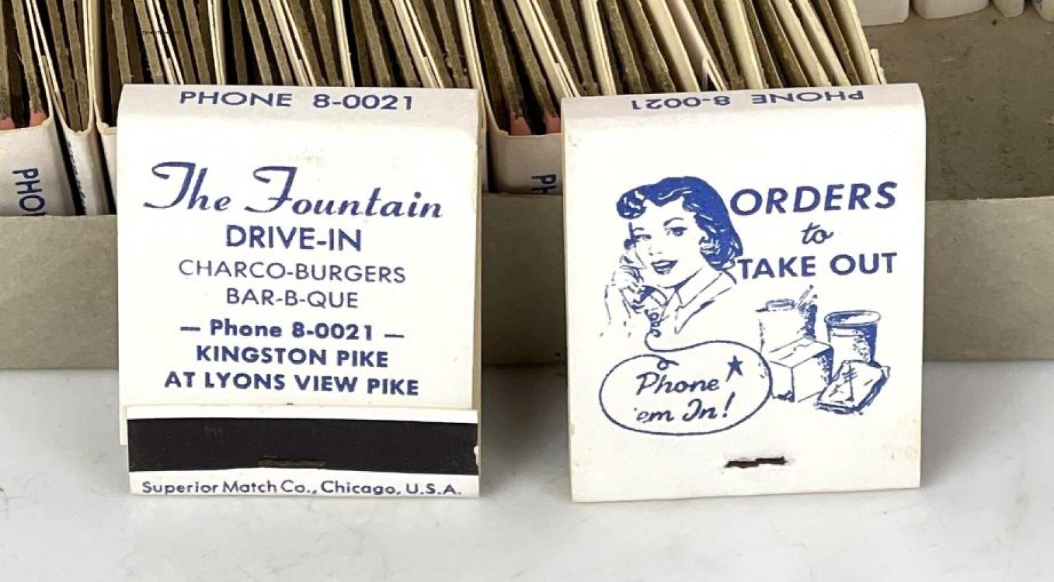 Fountain Drive Inn  Box of Unused Matchcovers Knoxville Tennessee