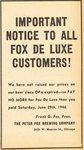 Fox De Luxe Beer