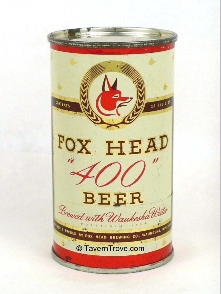 Item 88450 1953 Fox Head 400 Beer Flat Top Can 66 09
